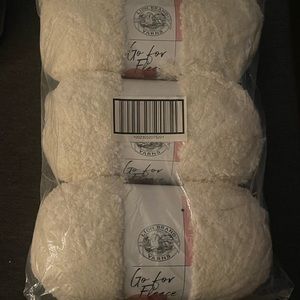 3 Skeins Lion Brand Go For Fleece Yarn